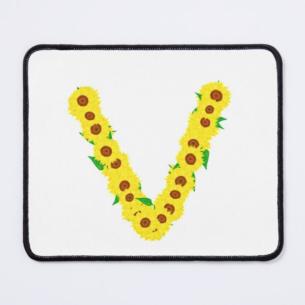 Item preview, Sunflowers Initial Letter V (White Background) designed and sold by ArtByLM.