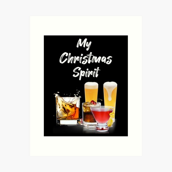 Item preview, My Christmas Spirit Is Liquor Drinker Christmas - Funny designed and sold by R&BApparel.