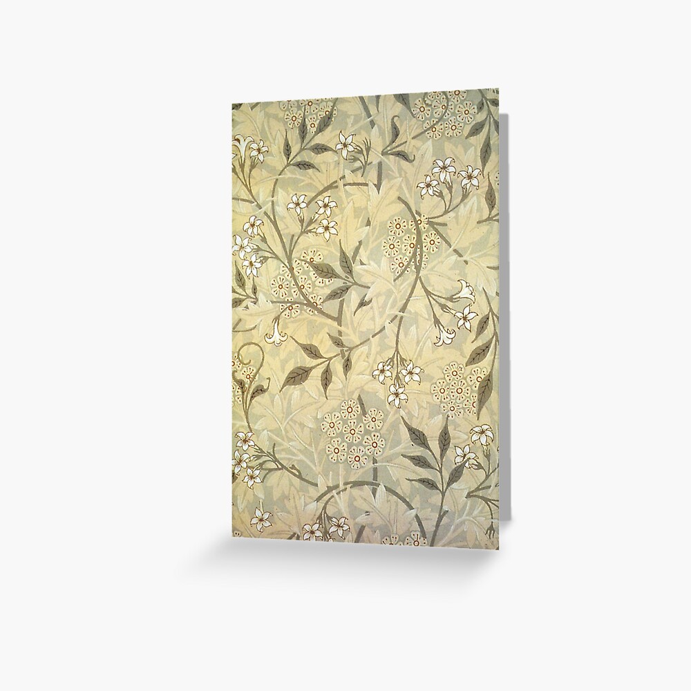 "William Morris Jasmine Wallpaper 1872" Greeting Card by raybondesigns | Redbubble