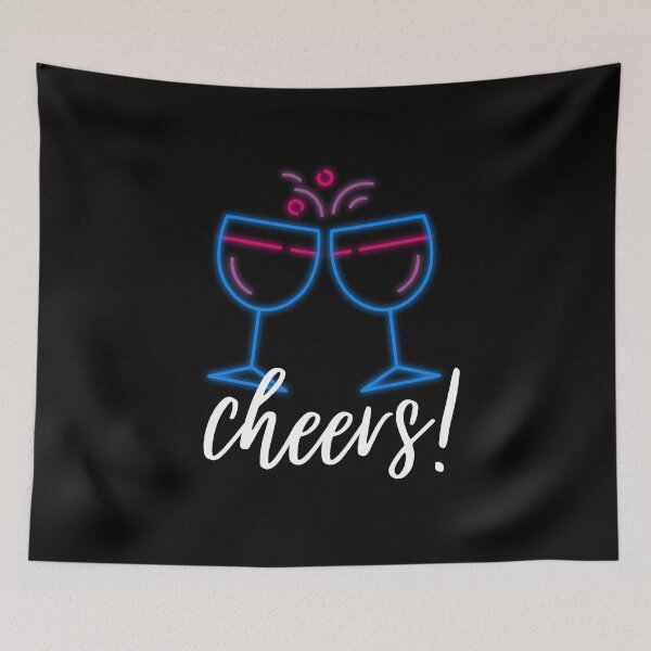 Item preview, Cheers Bi Wine Glasses. Bisexual Pride designed and sold by Subtle Pride Shop.
