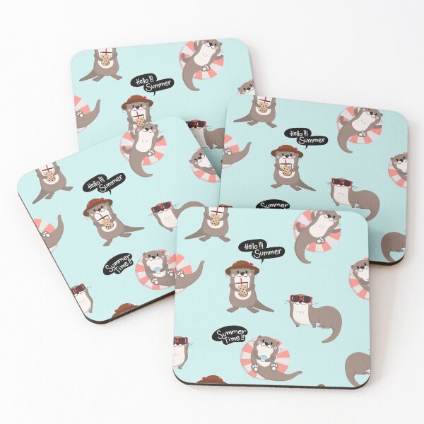 Item preview, Summer Time Otters  designed and sold by AletacStore.