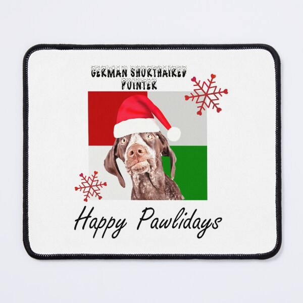 Item preview, Happy Pawlidays – Christmas German Shorthaired Pointer Dog Design w/ Santa Hat designed and sold by platinumblks.