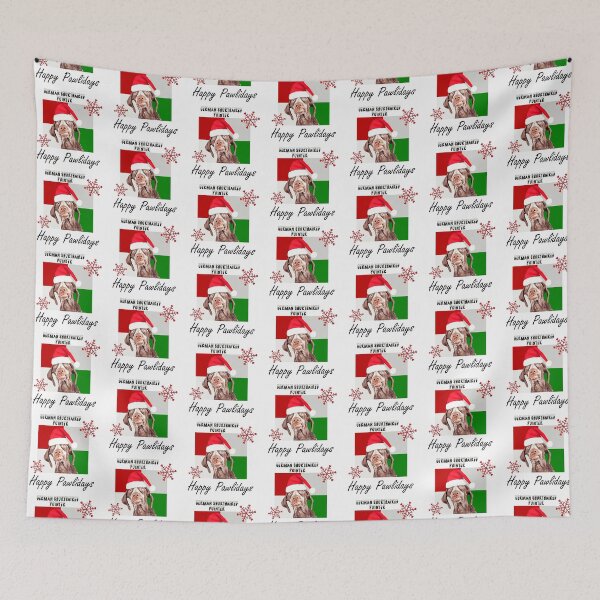 Item preview, Happy Pawlidays – Christmas German Shorthaired Pointer Dog Design w/ Santa Hat designed and sold by platinumblks.