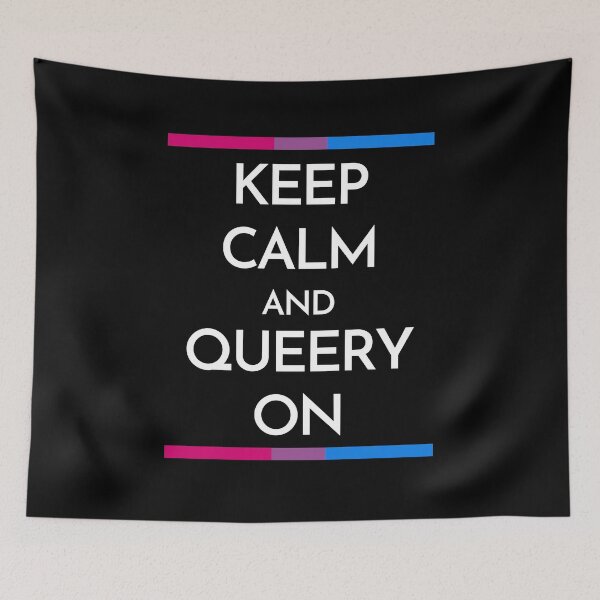 Item preview, Keep Calm and Carry (Queer-y) On. Bisexual Pride designed and sold by Subtle Pride Shop.