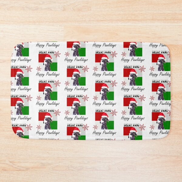 Item preview, Happy Pawlidays – Christmas Great Dane Dog Design w/ Santa Hat designed and sold by platinumblks.