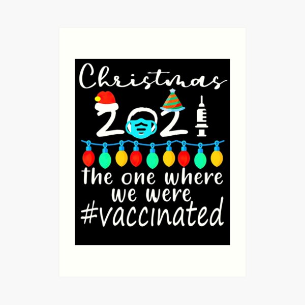 "Covid Vaccine 2021 Ornament with Christmas Lights The One In Which