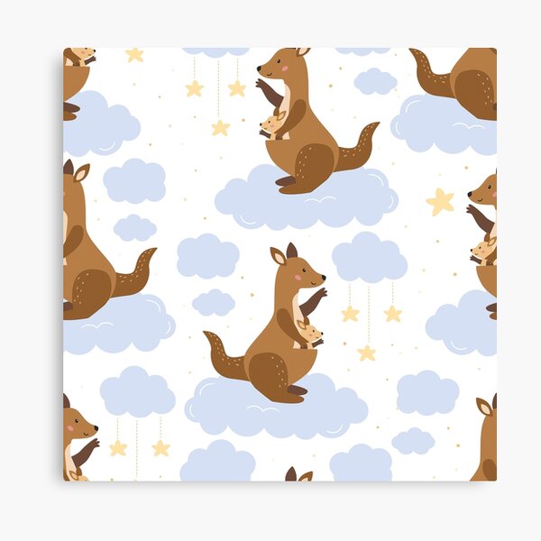 Item preview, Kangaroo Mom And Her Baby On Cloud designed and sold by WillaldShop.