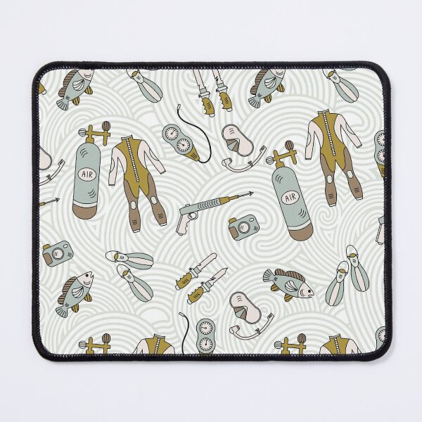 Item preview, Diving Equipments On Wave Background  designed and sold by CatheriLove.