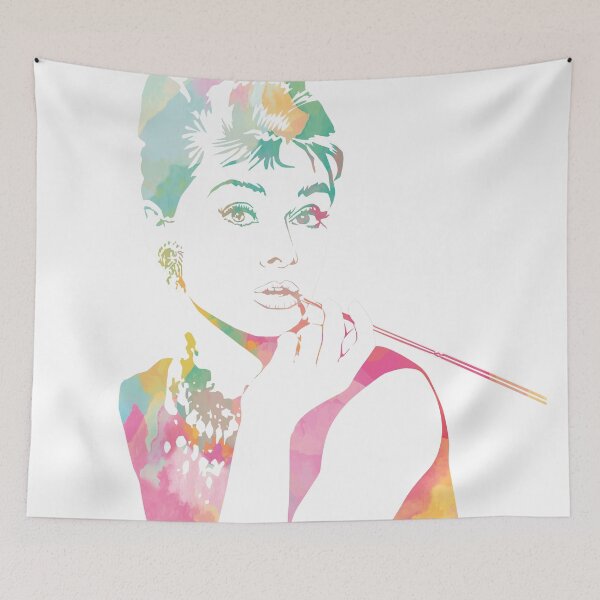 Item preview, Audrey in colorful art, classic retro vintage style  designed and sold by KittySSmith.