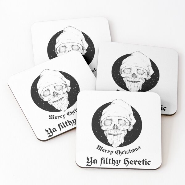 Item preview, Merry Christmas Ya filthy Heretic - Skull designed and sold by PWstore.