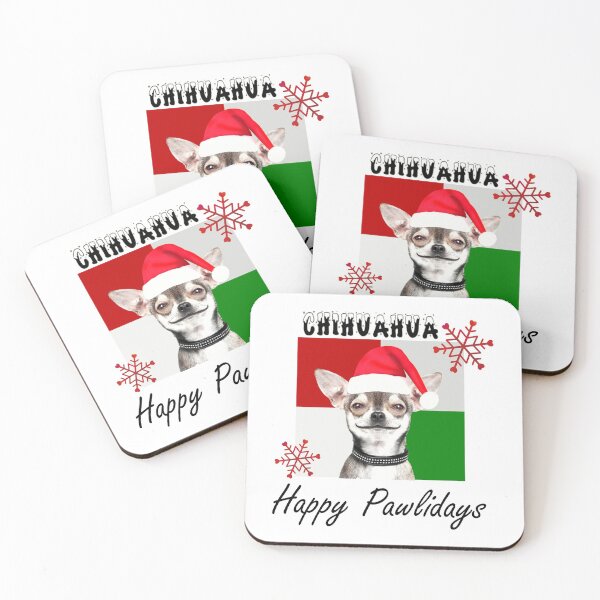 Item preview, Happy Pawlidays – Christmas Chihuahua Dog Design w/ Santa Hat designed and sold by platinumblks.