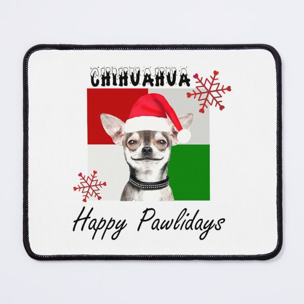 Item preview, Happy Pawlidays – Christmas Chihuahua Dog Design w/ Santa Hat designed and sold by platinumblks.