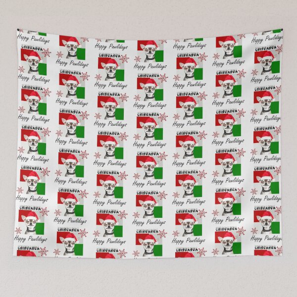Item preview, Happy Pawlidays – Christmas Chihuahua Dog Design w/ Santa Hat designed and sold by platinumblks.
