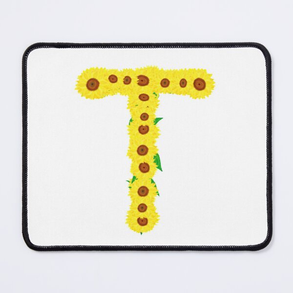 Item preview, Sunflowers Initial Letter T (White Background) designed and sold by ArtByLM.