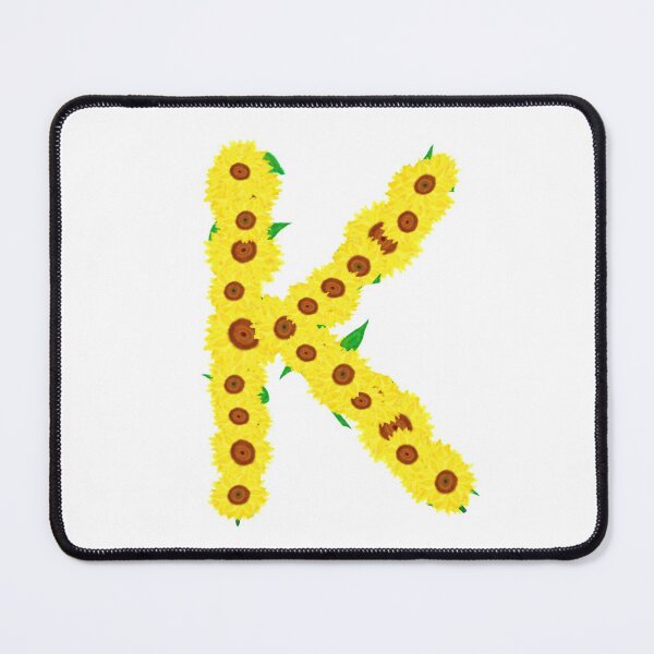 Item preview, Sunflowers Initial Letter K (White Background) designed and sold by ArtByLM.