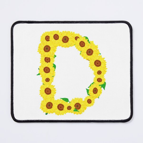 Item preview, Sunflowers Initial Letter D (White Background) designed and sold by ArtByLM.