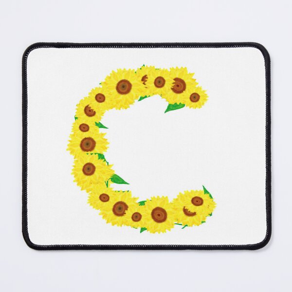 Item preview, Sunflowers Initial Letter C (White Background) designed and sold by ArtByLM.