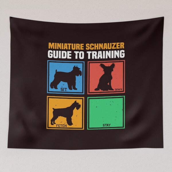 Item preview, Miniature Schnauzer Guide To Training - Sit, Down, Fetch, Stay - Funny Miniature Schnauzer Tees designed and sold by StreetShirts1.