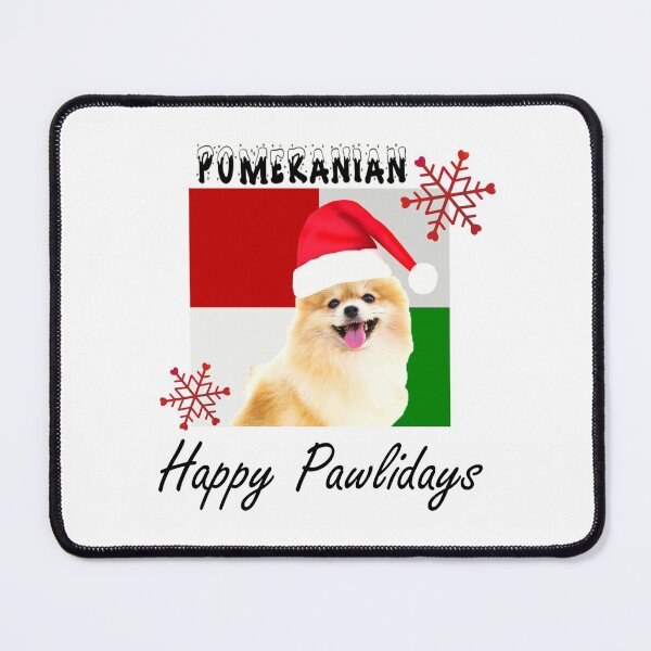 Item preview, Happy Pawlidays – Christmas Pomeranian Dog Design w/ Santa Hat designed and sold by platinumblks.