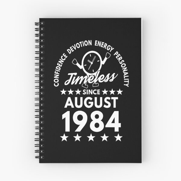 Item preview, August Birthday Timeless Person -1984 - White Text designed and sold by MoonsmileProd.
