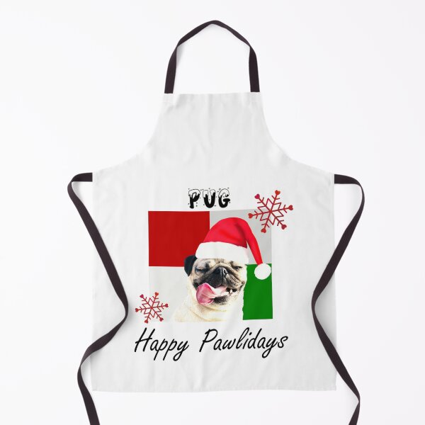 Item preview, Happy Pawlidays – Christmas Pug Dog Design w/ Santa Hat designed and sold by platinumblks.