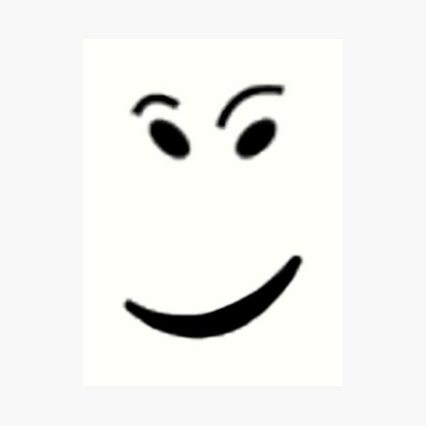  roblox check it face art print by terrysirosky redbubble