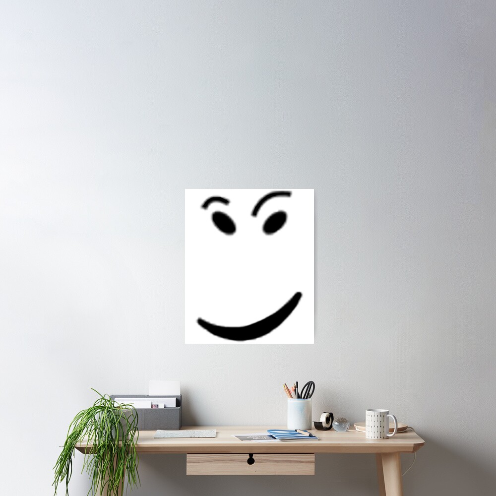  roblox check it face poster by terrysirosky redbubble