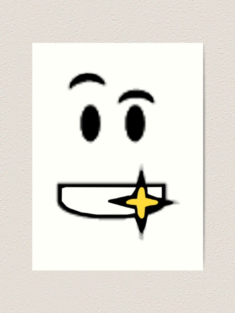 "ROBLOX GOLDEN SHINY TEETH FACE " Art Print for Sale by TerrySirosky