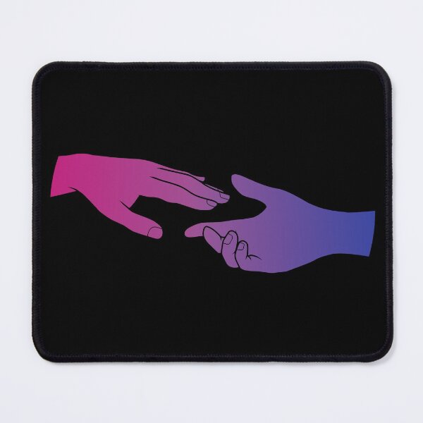 Item preview, Bisexual flag hands (black background) designed and sold by DoesArtAndStuff.