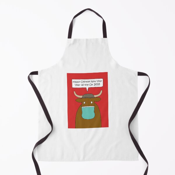 Item preview, Covid 19 Happy Chinese New Year of the Ox 2033 Cartoon designed and sold by KateTaylor.