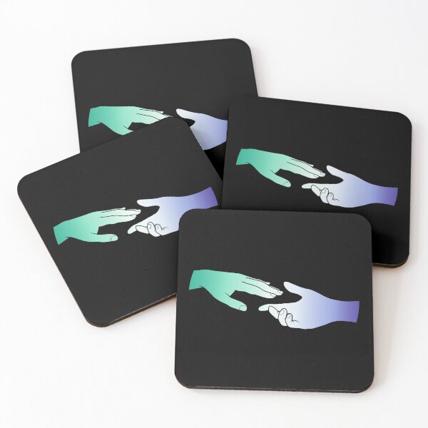 Item preview, Gay flag hands (black background) designed and sold by DoesArtAndStuff.