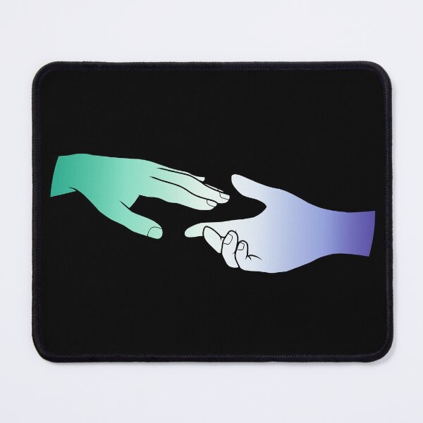 Item preview, Gay flag hands (black background) designed and sold by DoesArtAndStuff.