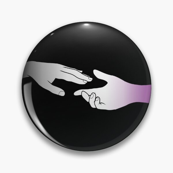 Item preview, Asexual flag hands (black background) designed and sold by DoesArtAndStuff.