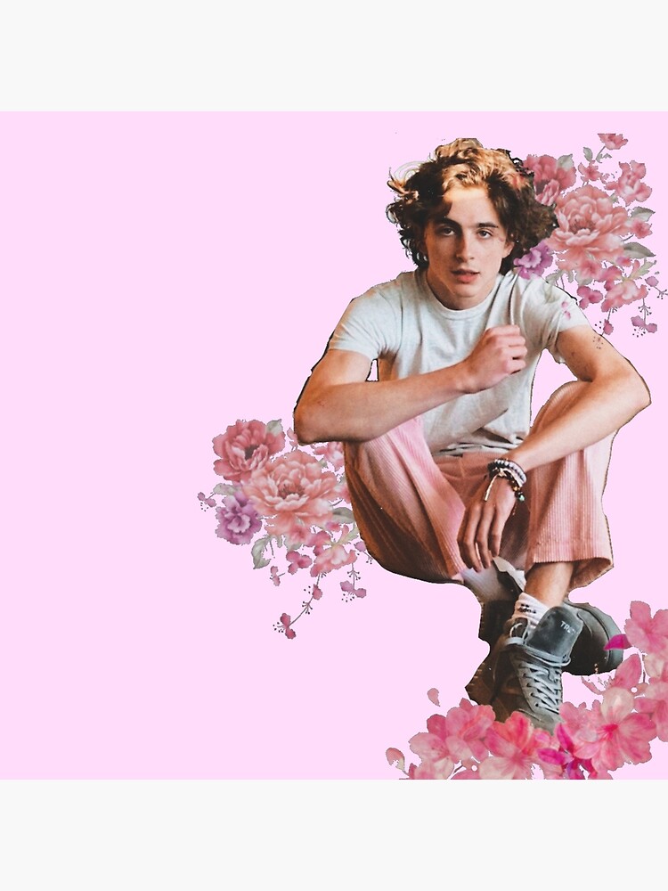 Timothee Chalamet in flowers