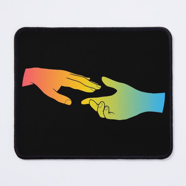Item preview, pansexual flag hands (black background) designed and sold by DoesArtAndStuff.