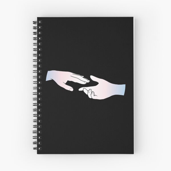 Item preview, Transgender flag hands (black background) designed and sold by DoesArtAndStuff.