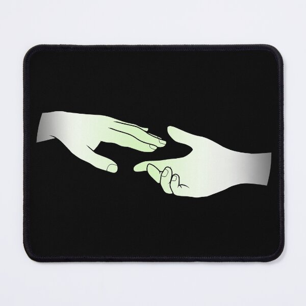 Item preview, Agender flag hands (black background) designed and sold by DoesArtAndStuff.