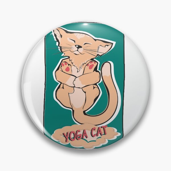Item preview, Yoga cat,cute vintage kitten designed and sold by victoria-volk.