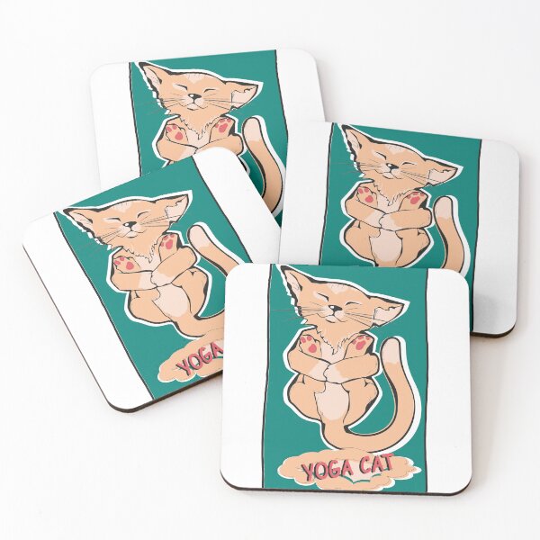 Item preview, Yoga cat,cute vintage kitten designed and sold by victoria-volk.