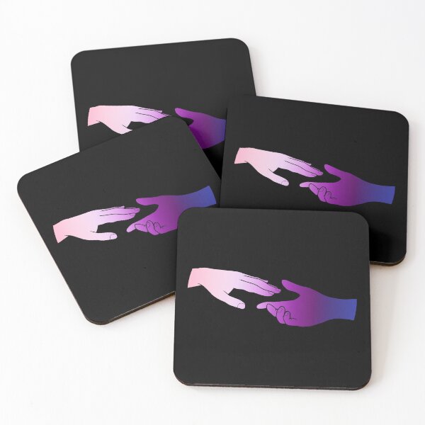 Item preview, genderfluid flag hands (black background) designed and sold by DoesArtAndStuff.