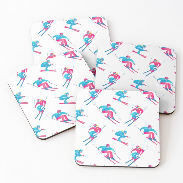 Item preview, Blue Pink Skier  designed and sold by LarinaBeauty.