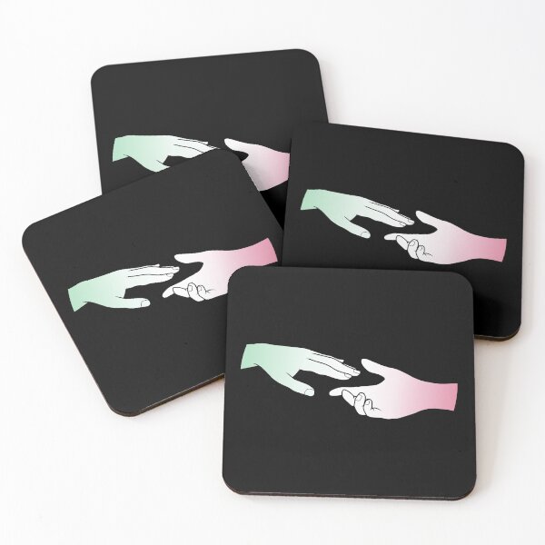 Item preview, abrosexual flag hands (black background) designed and sold by DoesArtAndStuff.