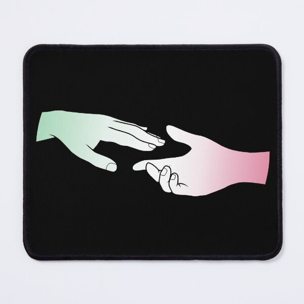 Item preview, abrosexual flag hands (black background) designed and sold by DoesArtAndStuff.