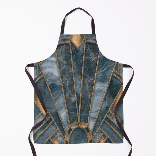 Item preview, Blue Grey Elegant Stained Glass Art Deco Window With Marble And Gemstone designed and sold by artsandsoul.