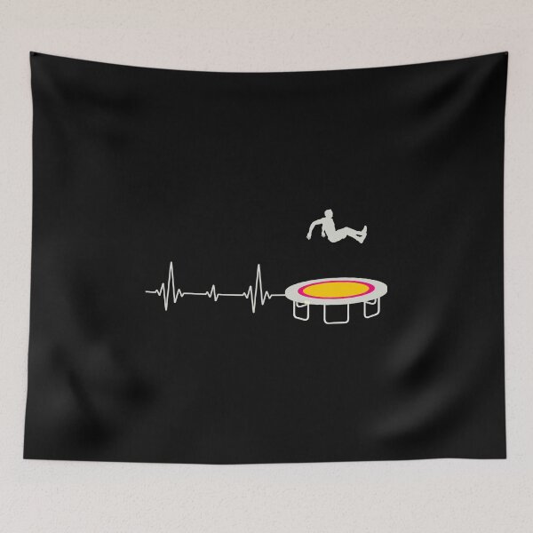 Item preview, Trampoline Jumper Jumping Gymnastics Gymnast Heartbeat Pulse designed and sold by CuteDesigns1.