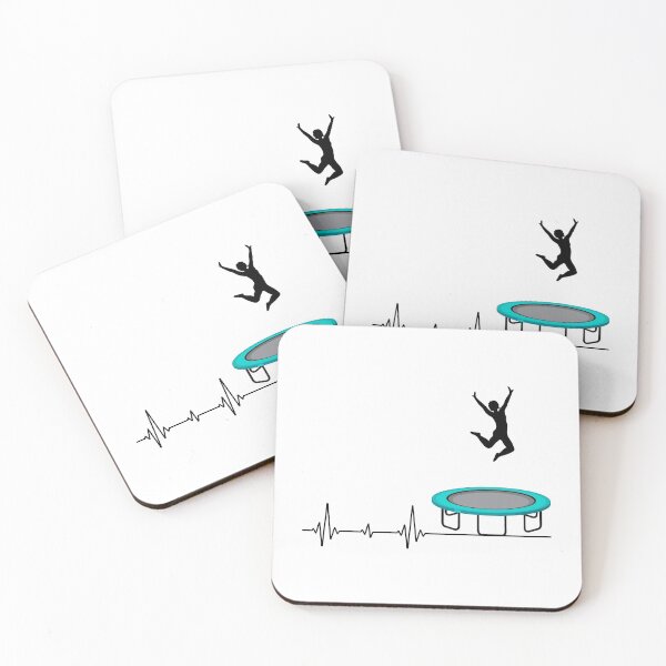 Item preview, Trampoline Jumper Jumping Gymnastics Gymnast Heartbeat Pulse designed and sold by CuteDesigns1.