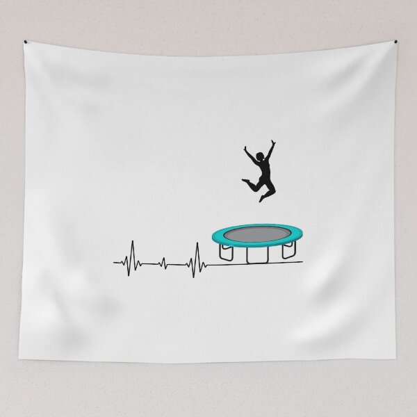 Item preview, Trampoline Jumper Jumping Gymnastics Gymnast Heartbeat Pulse designed and sold by CuteDesigns1.