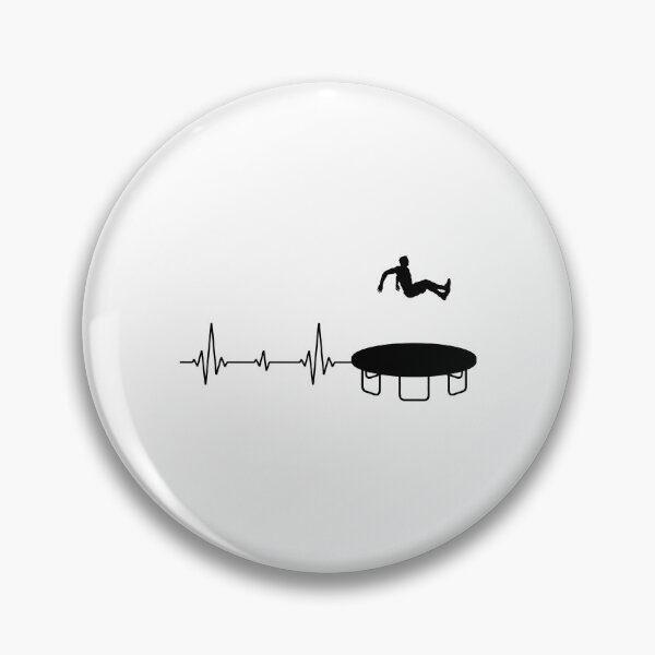 Item preview, Trampoline Jumper Jumping Gymnastics Gymnast Heartbeat Pulse designed and sold by CuteDesigns1.