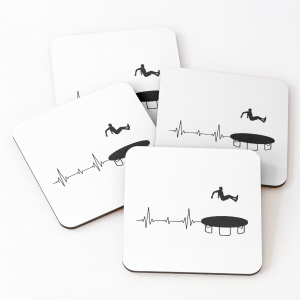 Item preview, Trampoline Jumper Jumping Gymnastics Gymnast Heartbeat Pulse designed and sold by CuteDesigns1.