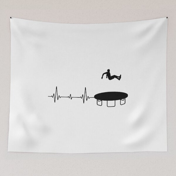 Item preview, Trampoline Jumper Jumping Gymnastics Gymnast Heartbeat Pulse designed and sold by CuteDesigns1.